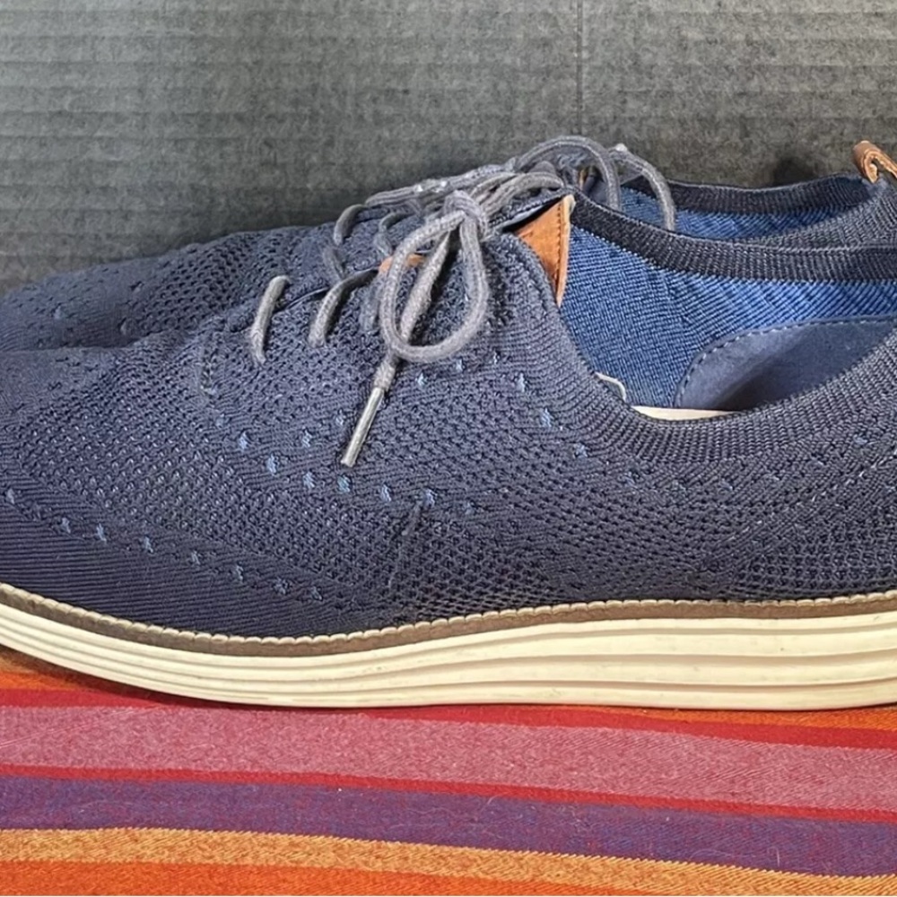 Cole Haan Men's Original Grand OS Stitchlite Wingtip Knit Oxford C27960 Navy 11M